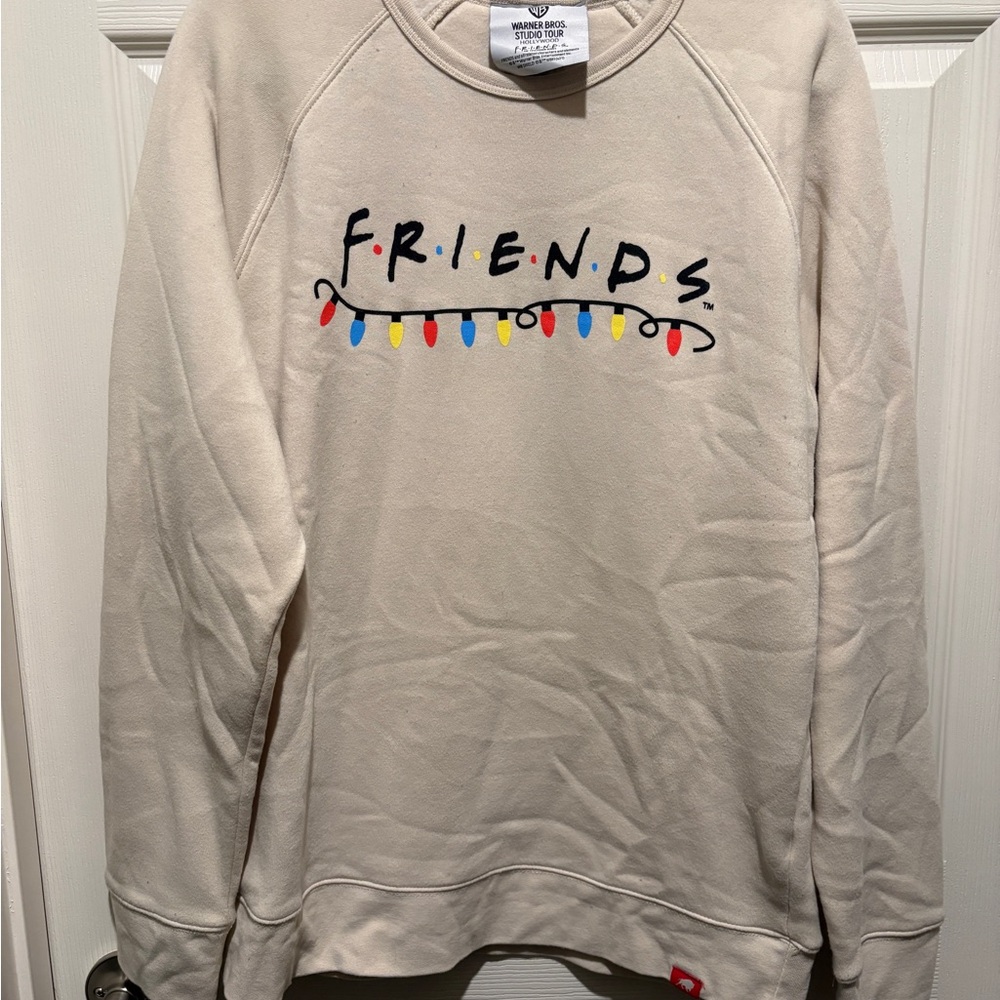 Warner Bros. Cream Friends Sweater with Colorful Lights